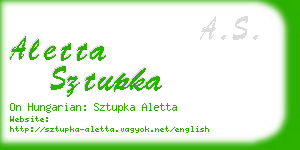 aletta sztupka business card